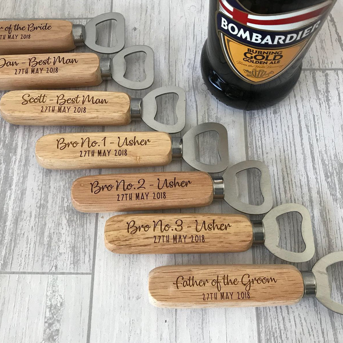 Personalized Stainless Automatic Bottle Opener Engraved Beer Gift, Metal Bottle  Opener, Groomsman Gift, Personalized Father's Day Gift 