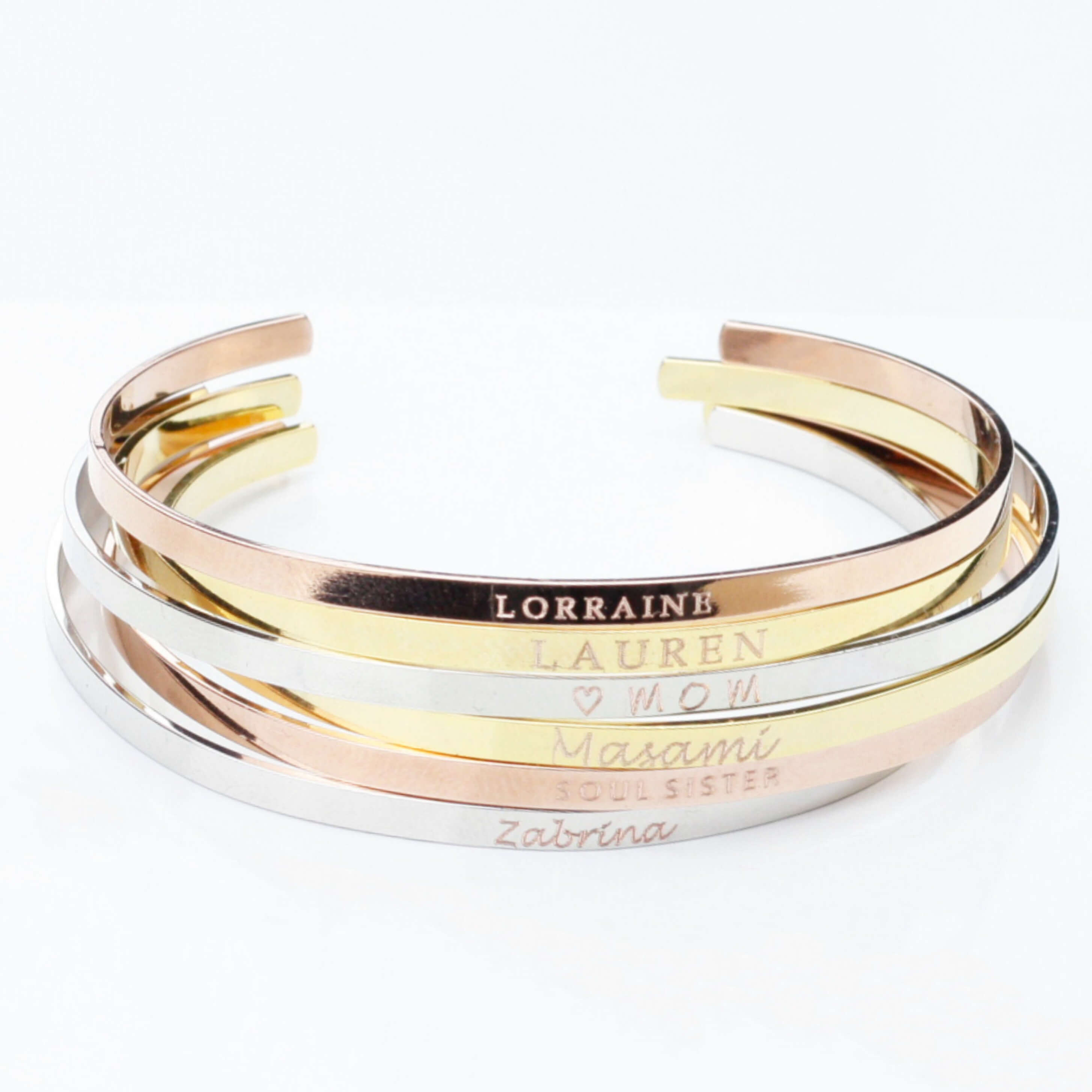 Rose Gold Bracelet for Women  Modern Design with 18K Rose Gold Plating   Loopy Crystal and Rose Gold Bracelet by Blingvine