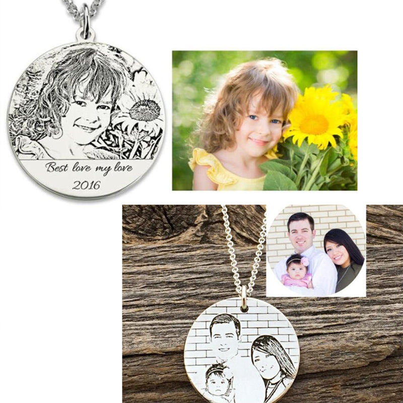 Bridesmaid Gifts Personalized Disc Necklace Engraved Necklace Monogram –  UrWeddingGifts