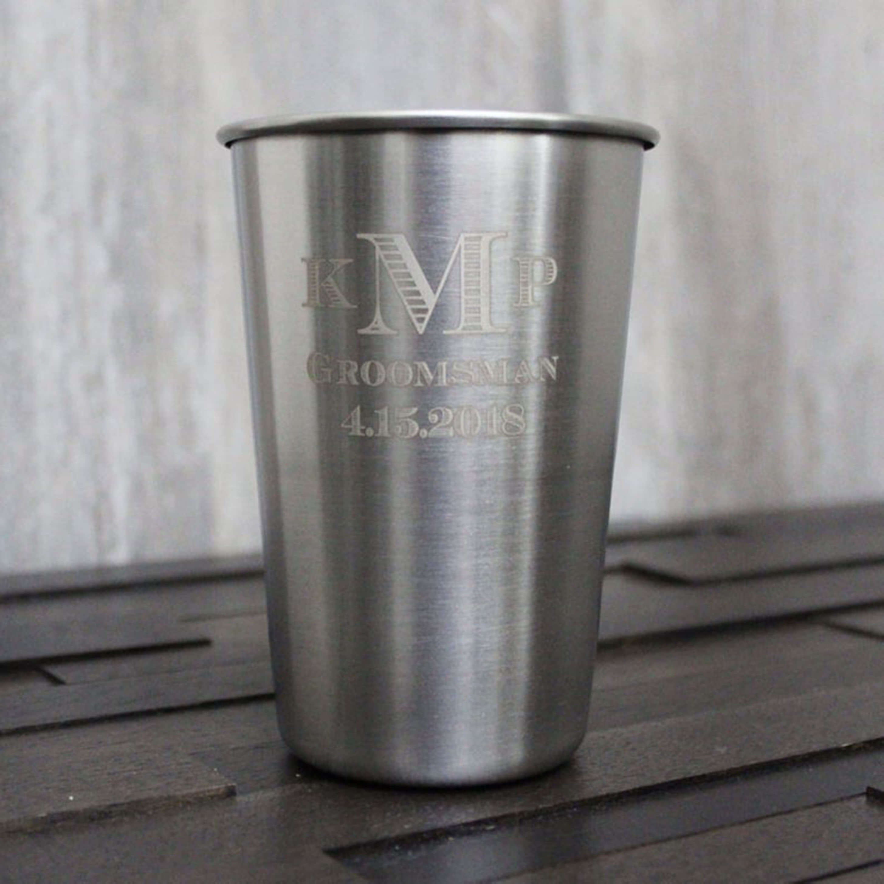 Groomsmen Customized Metal Can Cooler Engraved Metal Can 
