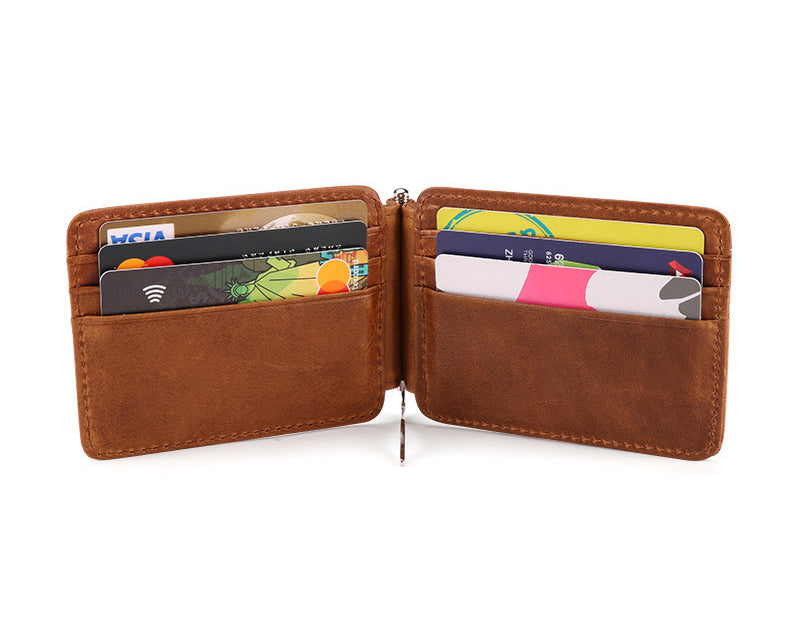 Slim Credit Card Holder Wallet - Raw Tan Minimalists Wallets - A-SLIM Yaiba - Best Gifts for Men, Groomsmen Gift Ideas